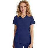 Healing Hands Jane Scrub Top for Women with Y-Neck, Pockets & Stretch 2167