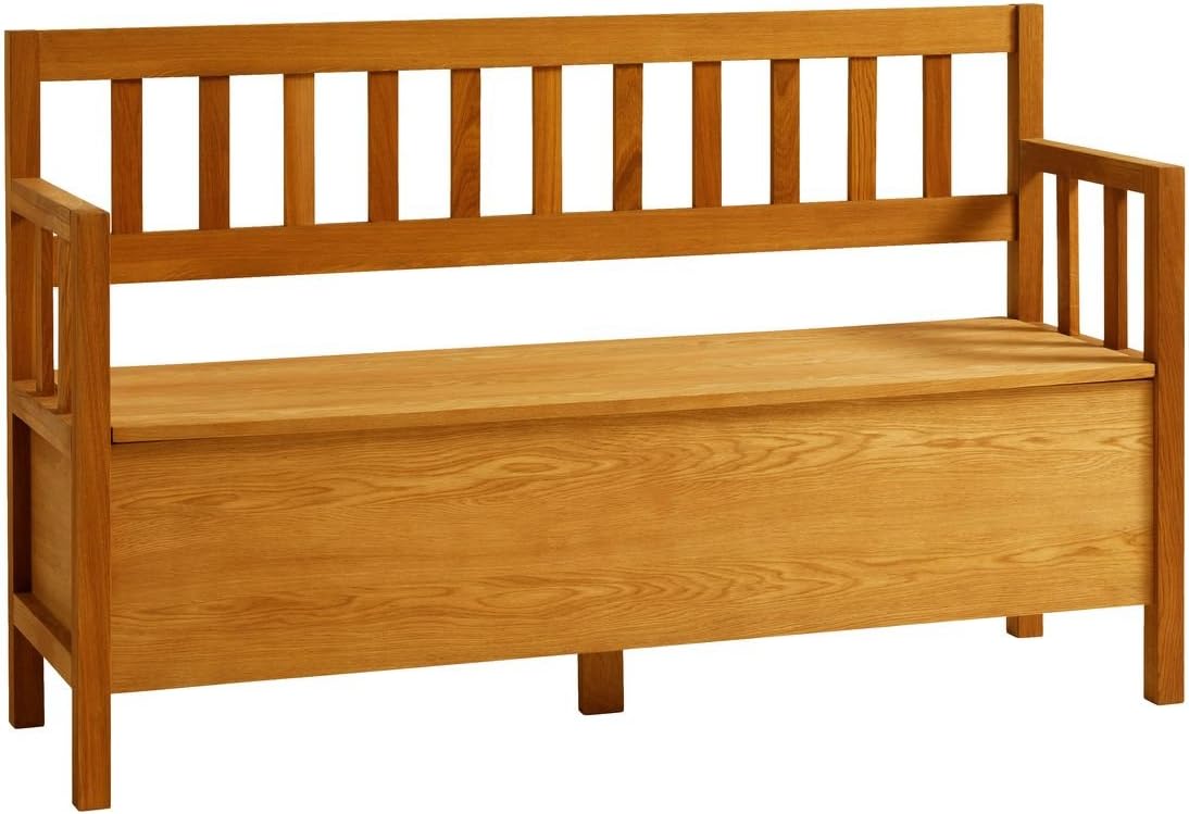 JYSK Banco SILKEBORG con Almacenamiento barnizada Roble: Amazon.es: Hogar