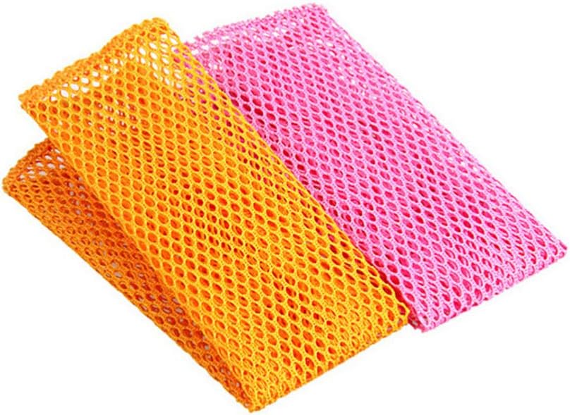 Hemoton 2PCS Dish Washing Net Cloth Reusable Cleaning Cloths for