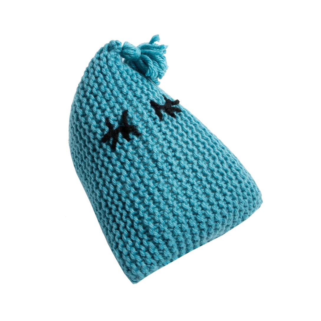 Wool Couture Beginner Basics Children's Cushion Knitting Kit – Includes 2 Balls of Beautifully Basic Chunky Yarn, Black Yarn for Eyes, Pattern, and Tapestry Needle