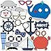 Nautical Photo Props (32 Pieces) for Photo Booths, Kids Birthdays, Ocean Theme Parties and More! Our Photo Prop Party Favors are Pre-Made (Not DIY) for Your Convenience!