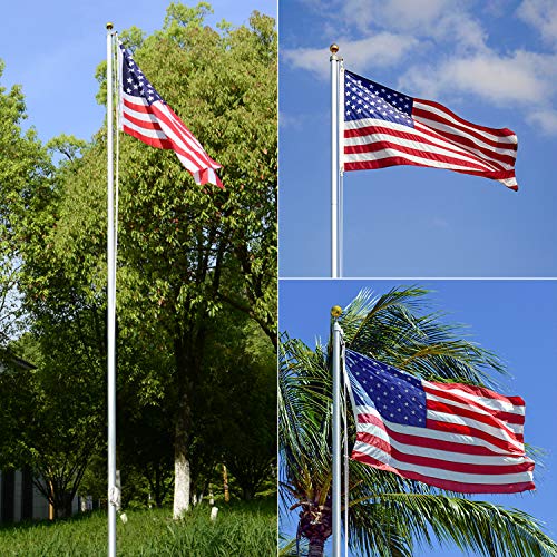 WinisKi 20FT Sectional Flag Pole Kit, Heavy Duty Residential Flagpole