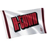 Desert Cactus Houston Rockets Flag NBA 100% Polyester Indoor Outdoor 3x5 feet National Basketball Association Team Flags (Flag City Edition 24-25 A)