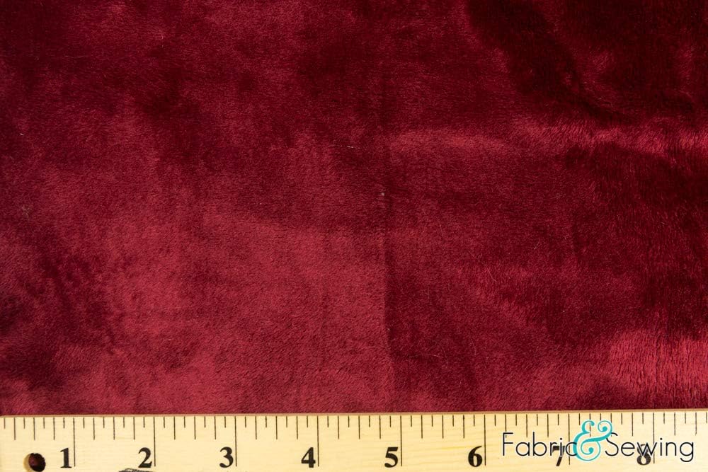 Amazon Com Burgundy Red Minky Smooth Soft Solid Plush Faux Fake
