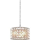 Kalco 509151OSL Prado Chandelier, 3-Light 180 Total Watts, Oxidized Silver Leaf