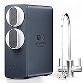 TOKIT U2 Reverse Osmosis System, Tankless Alkaline Mineral Reverse Osmosis Water Filter, NSF/ANSI 58,Under Sink Water Filter RO System, 600 GPD, 2:1 Pure to Drain, 2 Way Faucet