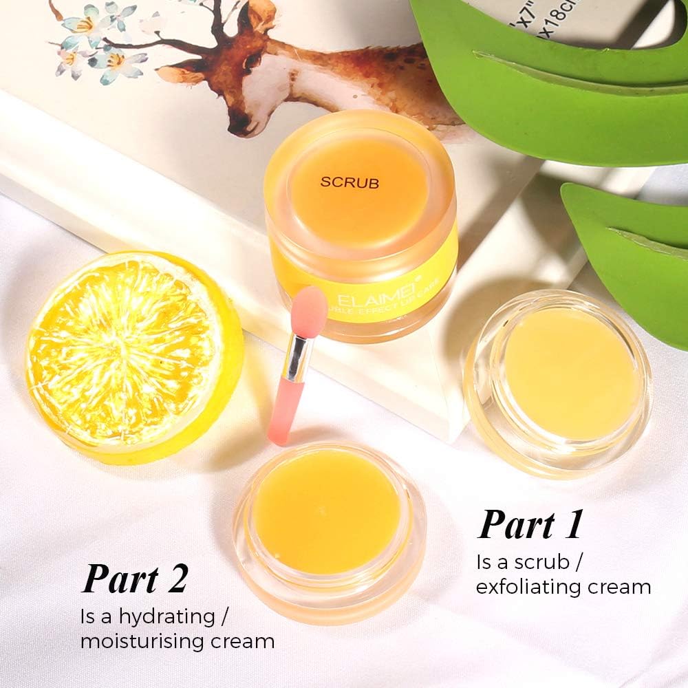 Lip Sleep Mask with Collagen Peptide, Peach Lip Scrub Overnight