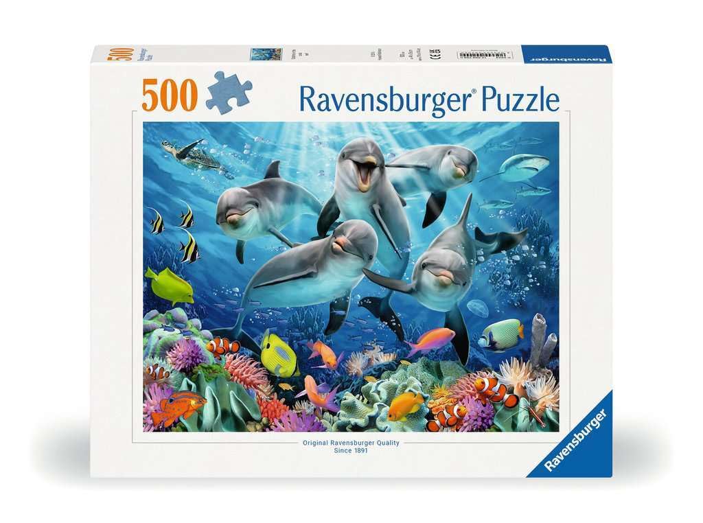 Ravensburger Dolphins 500 Piece Jigsaw Puzzle for Adults and Kids Age 10 Years Up