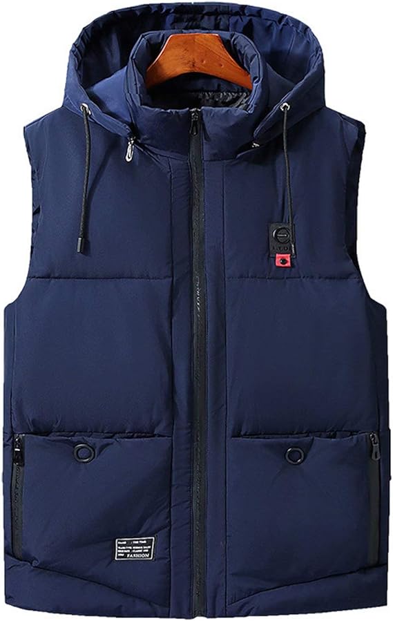 Amazon Tenflow 中綿ベスト メンズ ダウンベスト 男性用 フードベスト 袖なし ベスト チョッキ 秋冬防寒アウター 通勤 通学 大きいサイズ Lyx F8627 ベスト 通販