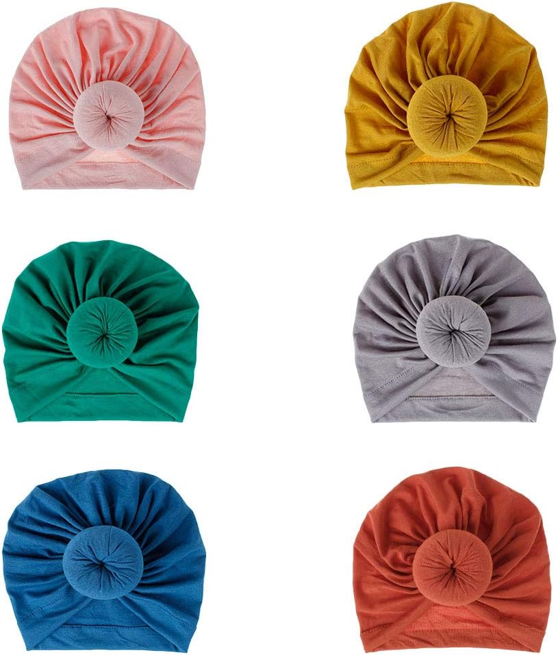 LHTHZHY Baby Hat Newborn Baby Girl Soft Turban Hat Knot Rabbit Cap