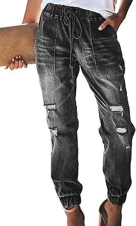 distressed joggers womens
