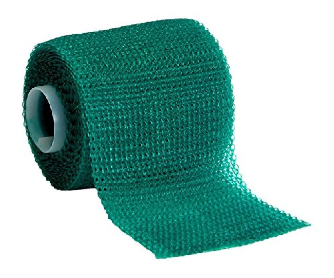 3M - Scotchcast Plus Casting Tape, Water Activated Glass Fiber Bandage, Lightweight, Resistant, Breathable, Green Colour, Size 5 cm x 3.65 m, pack of 10 units.