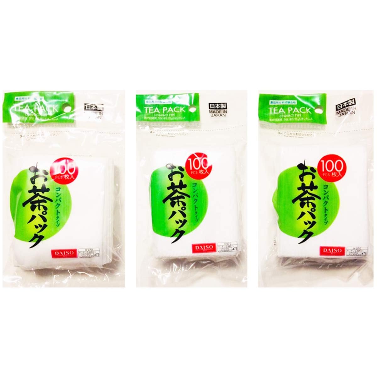 Daiso Japan - 3x 100pcs Disposable Filter Bags for Loose Tea - Hard Type AMETSUS
