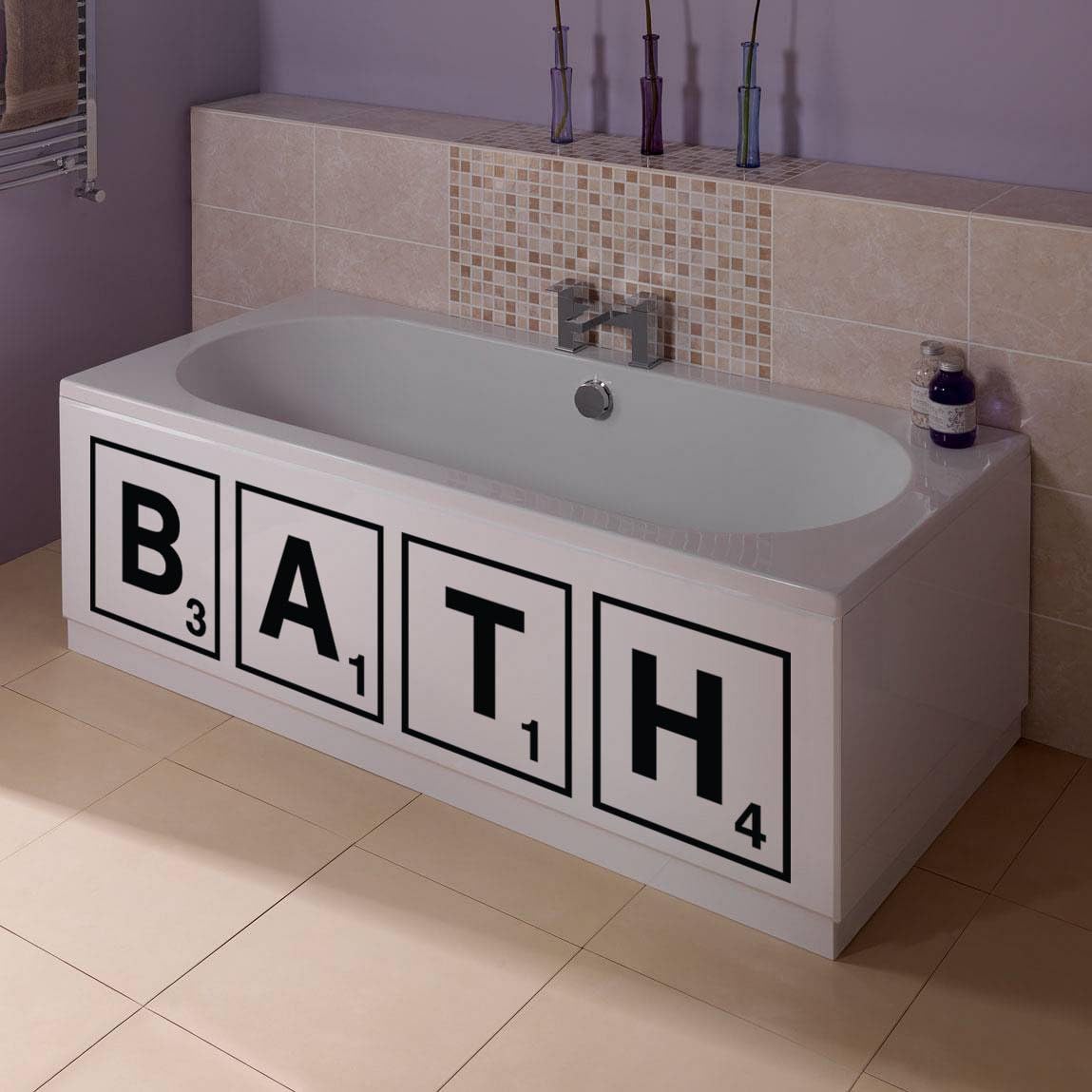 Bath Panel 'Scrabble' Sticker: Amazon 