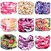 KALILY 9pcs Paisley Headband Bandana - Neck Gaiter Balaclava Face Mask Headwear Shield Scarf