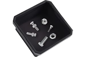 ALOANES Magnetic Parts Tray Set-Collapsible Magnetic Tool Tray Small Parts Organiser with Double Magnet, Magnetic Bowl for Fixing Nuts and Bolts (Black)