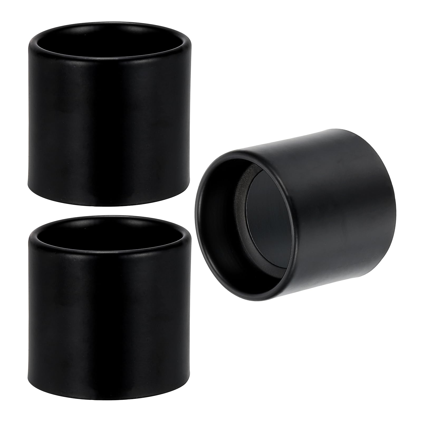 PATIKIL Light Socket Shade Ring, 3pcs E26 E27 Medium Base Metal Sockets Lock Ceramic/Porcelain Sockets with Thread Diameter 1-1/2 Inches for Hanging Lamp Holder, Black 50mm / 1.97"