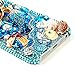 iPhone 5 Case,iPhone 5S Case,iPhone SE Case, Mavis's Diary 3D Handmade Luxury Colorful Bling Crystal Rhinestone Diamond Starfish and Shell Design Hard Cover Clear Case with Soft Clean Cloth (Mermaid)