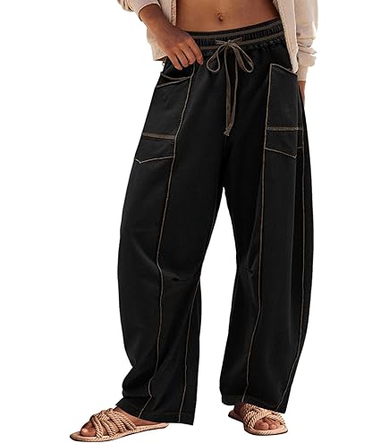 Pantalon De Jogging Cargo Pour Femme Avec Poches Taille Haute