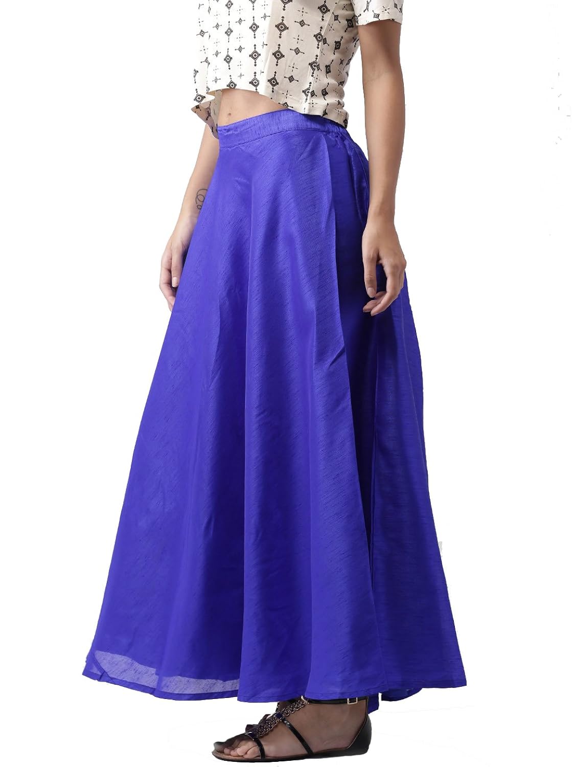 vastraa fusion women's chanderi maxi skirt