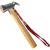 CAMPINGMOON Camping Hammer Peg Tent Stake Hammer Stainless Steel Built-in Pure Copper Head Wood Hand with Tent &amp; Tarp Stake Remover C5