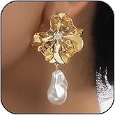 Gold Flower Earrings for Women Floral Dainty Jewelry, Lightweight Hypoallergenic Stud Earrings Trendy Gift