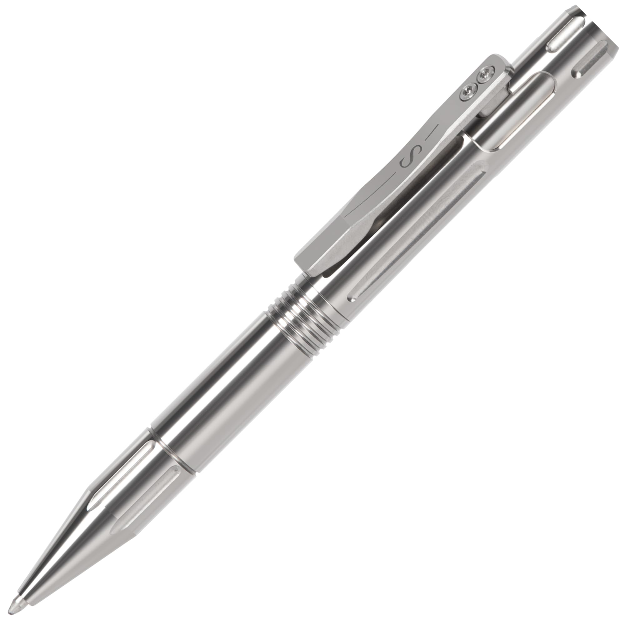 SMOOTHERPRO Titanium Bolt Action Pen | Compatible With Parker Refill | Retractable Refillable Metal Pen | for Men Women Business Writing Office Signature(GT02) | Color Natural