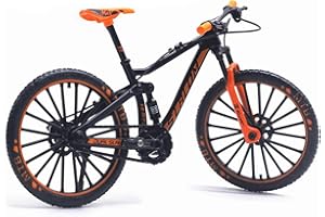 Kakalote Mini Finger Bikes, 1:10 Scale Alloy Mountain Bicycle Model Desktop Decoration Crafts for Cycling Lovers Birthday Party Gifts (Orange)
