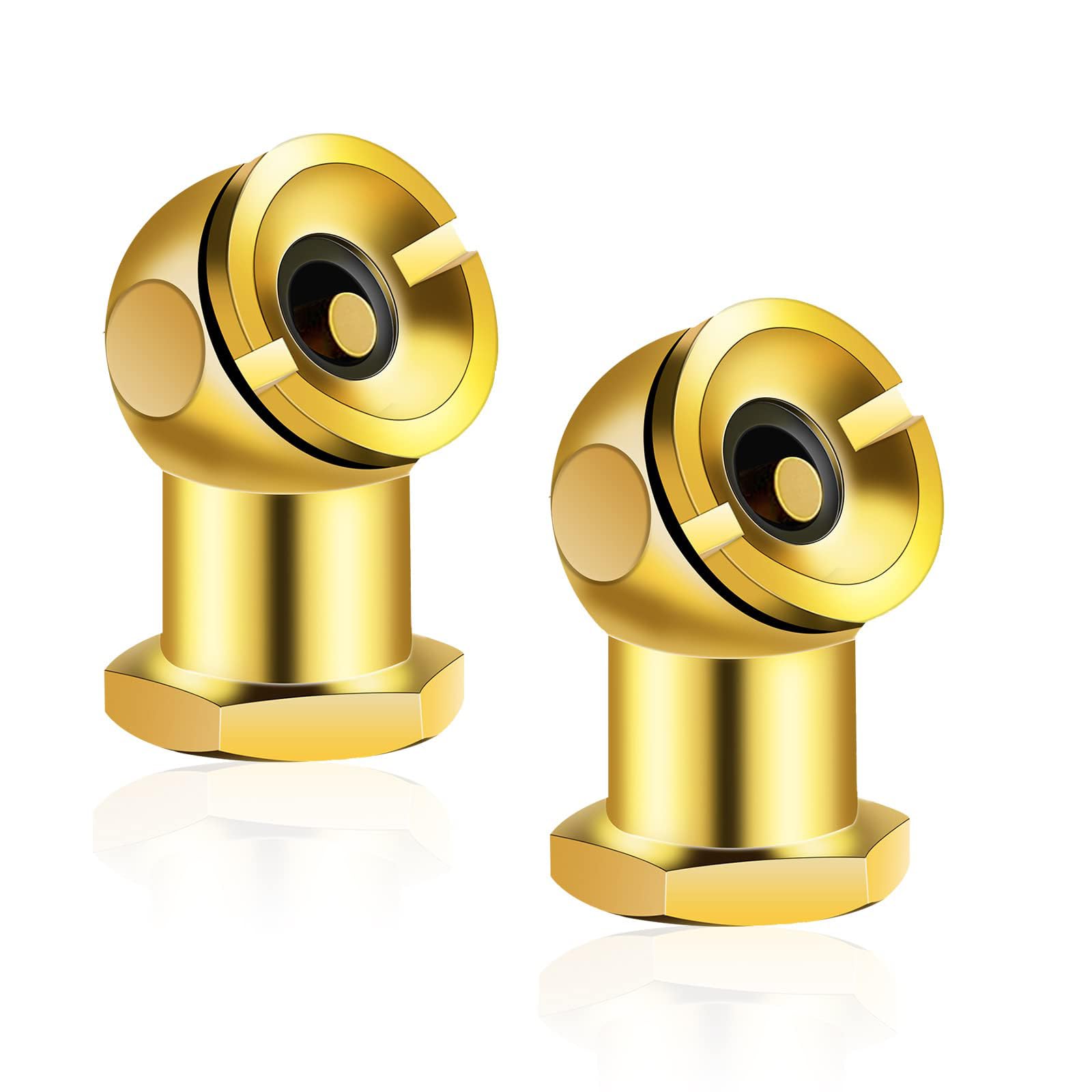 MACHSWON 2 Pcs Ball Foot Air Chuck 1/4" FNPT Closed Flow Tire Chuck Made of Brass Tire Air Nozzle for Tire Inflator Meter and Air Compressor