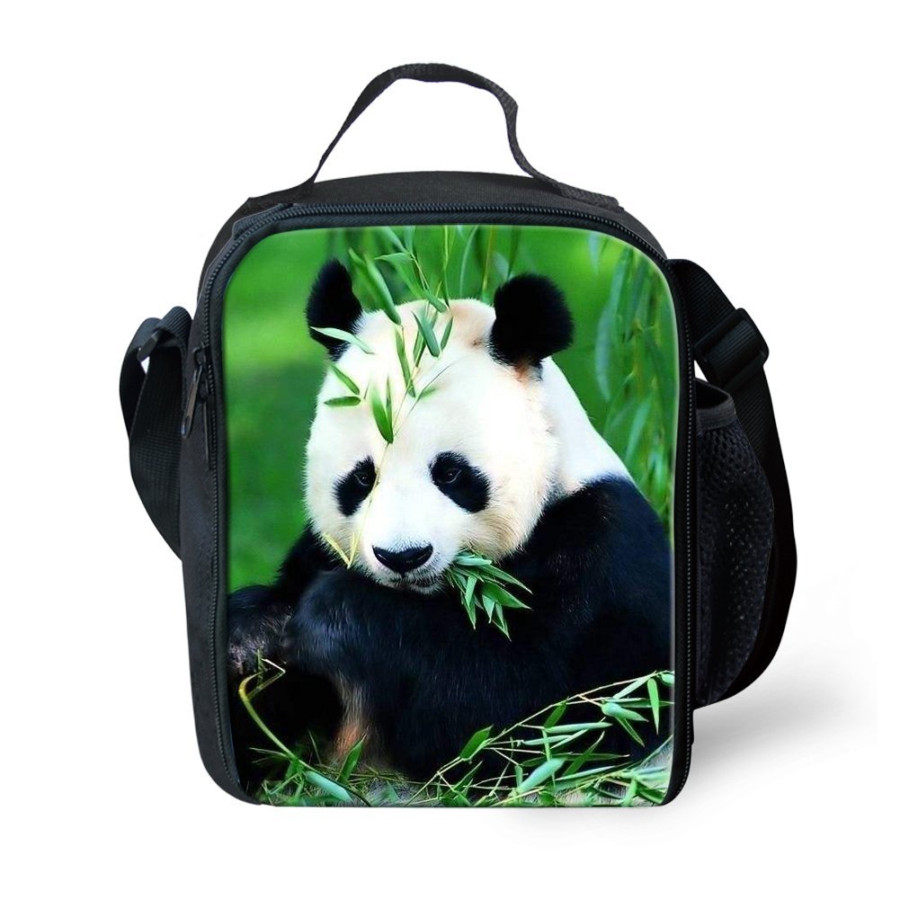 Amzbeauty Panda Lunch Bag for Kids Insulated freezable Thermos Square