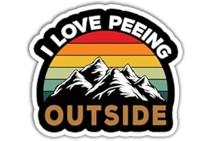 FANILA (3 Pcs) - I Love Peeing Outside Sticker Camping Hiking Campfire Adventure Outdoor Camper Mountain Stickers 3x4 inch Decoration for Laptop Water Bottles Phone Tablet Window Car Bumper Truck A1