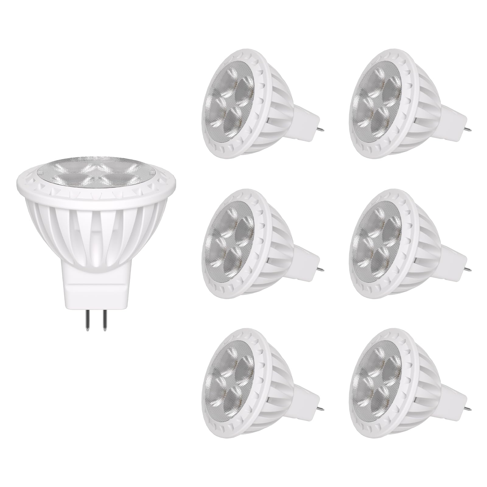 Photo 1 of * missing two*
GOHDLAMP MR11 3W LED Bulbs 6-Pack - Warm White 2700K, GU4 Bi-Pin Base, 12V Low Voltage Spotlight, Non-Dimmable, Energy-Efficient Halogen Replacement for Landscape and Track Lighting