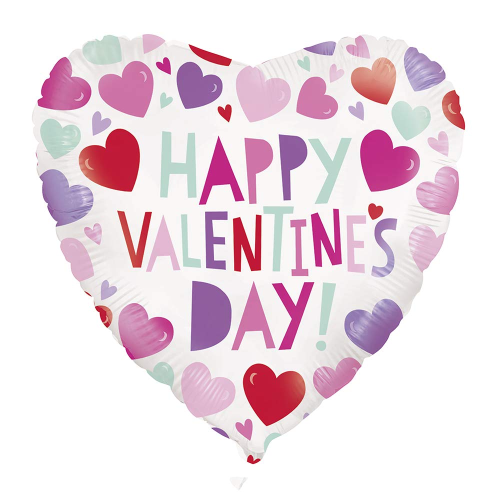 Unique Party 72617 - 18" Foil Smiling Hearts Valentines Balloon