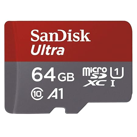 SanDisk 64GB Class 10 microSDXC Memory Card with Adapter (SDSQUAR-064G-GN6MA)