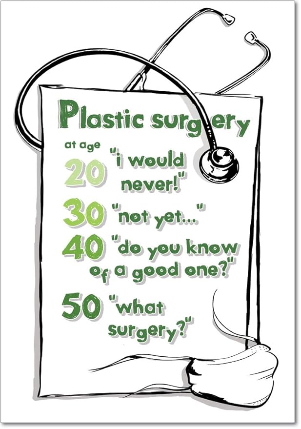 Plastic Surgery Birthday Joke Greeting Card Amazon.co.uk Office Products