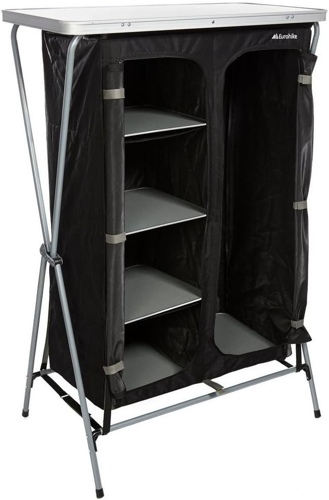 Eurohike 4 Regal zusammenklappbare Kleiderschrank, Schwarz, EinheitsgrÃ