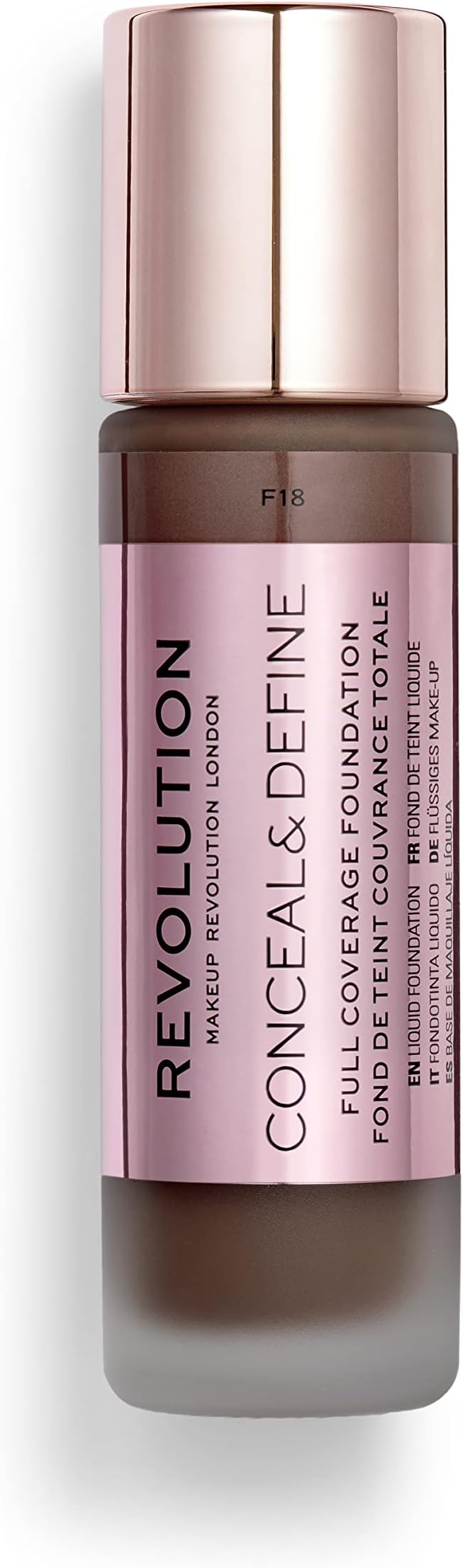 Revolution Beauty London Conceal and Define Foundation F18 23ml