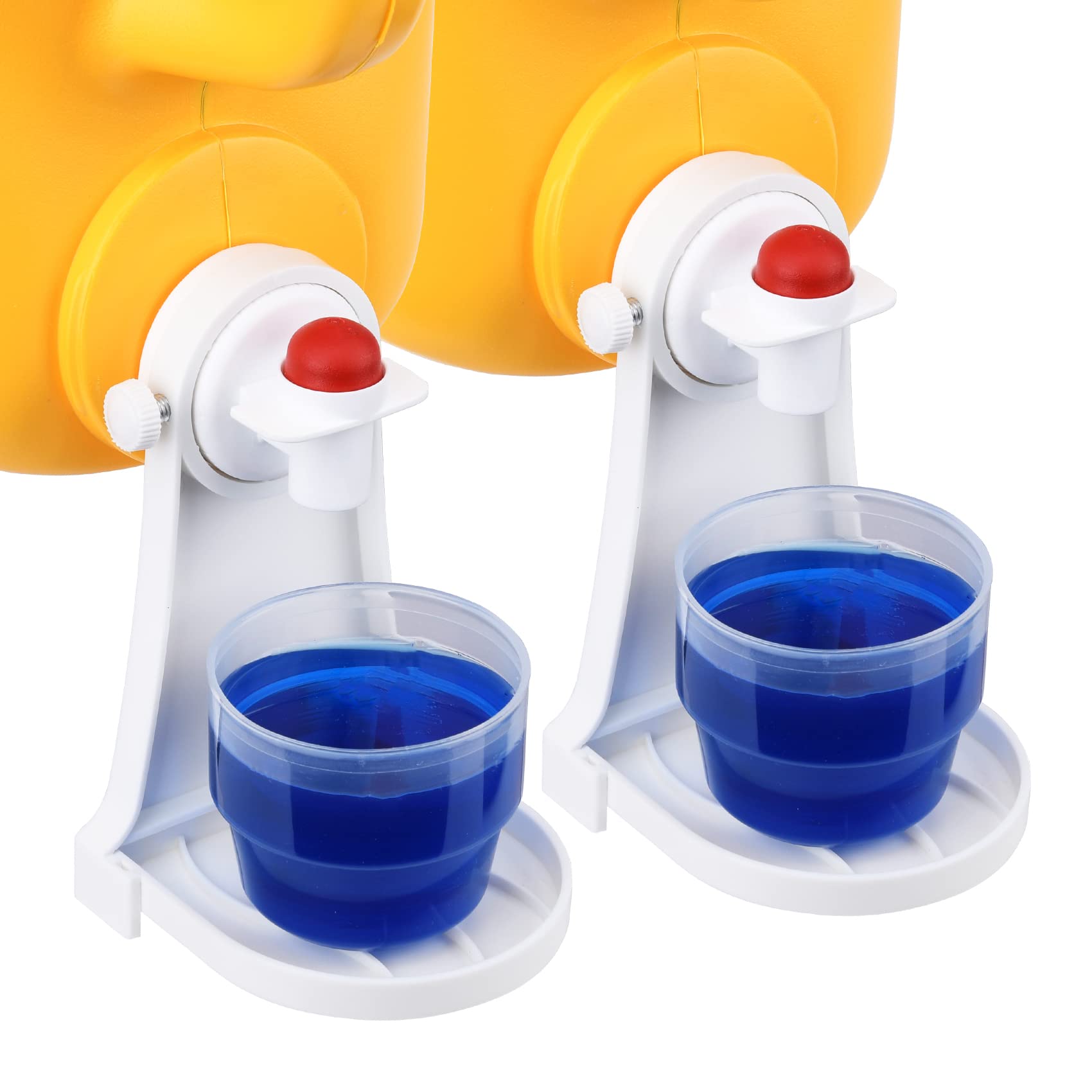 Photo 1 of LEVOSHUA Laundry Detergent Cup Holder, Fabric Softener Drip Catcher, Firmly Holds on Bottle Spouts, Keeps Washer Dryer and Floor Clean and Organized - Pack of 2