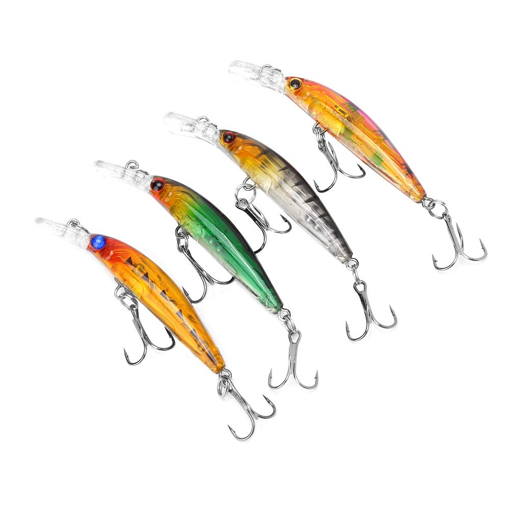 Fishing Lure Kits River Hard Fishing Pike Trout Muskie Swimbait Jig Clips 4Colors Lures