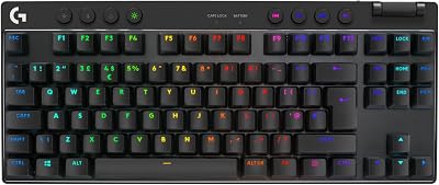 Logitech G PRO X TKL Lightspeed Wireless Keyboard GX Brown UK Layout Black