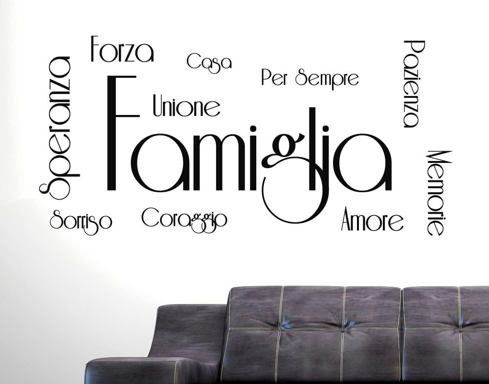 Adesivi Murali Frasi Citazioni Famiglia Amore Casa Speranza Forza Coraggio Sorriso Memorie Wall Stickers Adesivo Murale Frase Famiglia Amore Decorazione Interni Frasi E Citazioni Misura 1 X 60 Cm Amazon It Casa E