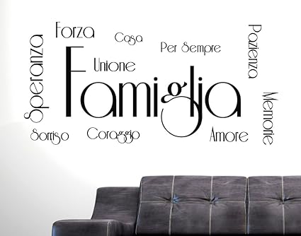 Adesivi Murali Frasi Citazioni Famiglia Amore Casa Speranza Forza Coraggio Sorriso Memorie Wall Stickers Adesivo Murale Frase Famiglia Amore Decorazione Interni Frasi E Citazioni Misura 1 X 60 Cm Amazon It Casa E
