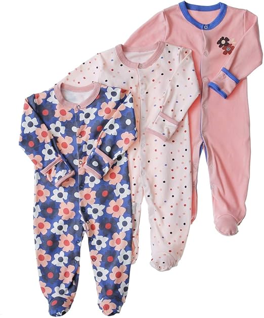 footed onesies with mitten cuffs