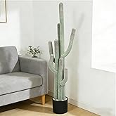 tonchean 51 Inch Tall Artificial Cactus, Large Faux Cactus Plants Indoor, Realistic Texture Fake Cactus with Black Pot for Home Office Living Room Bedroom