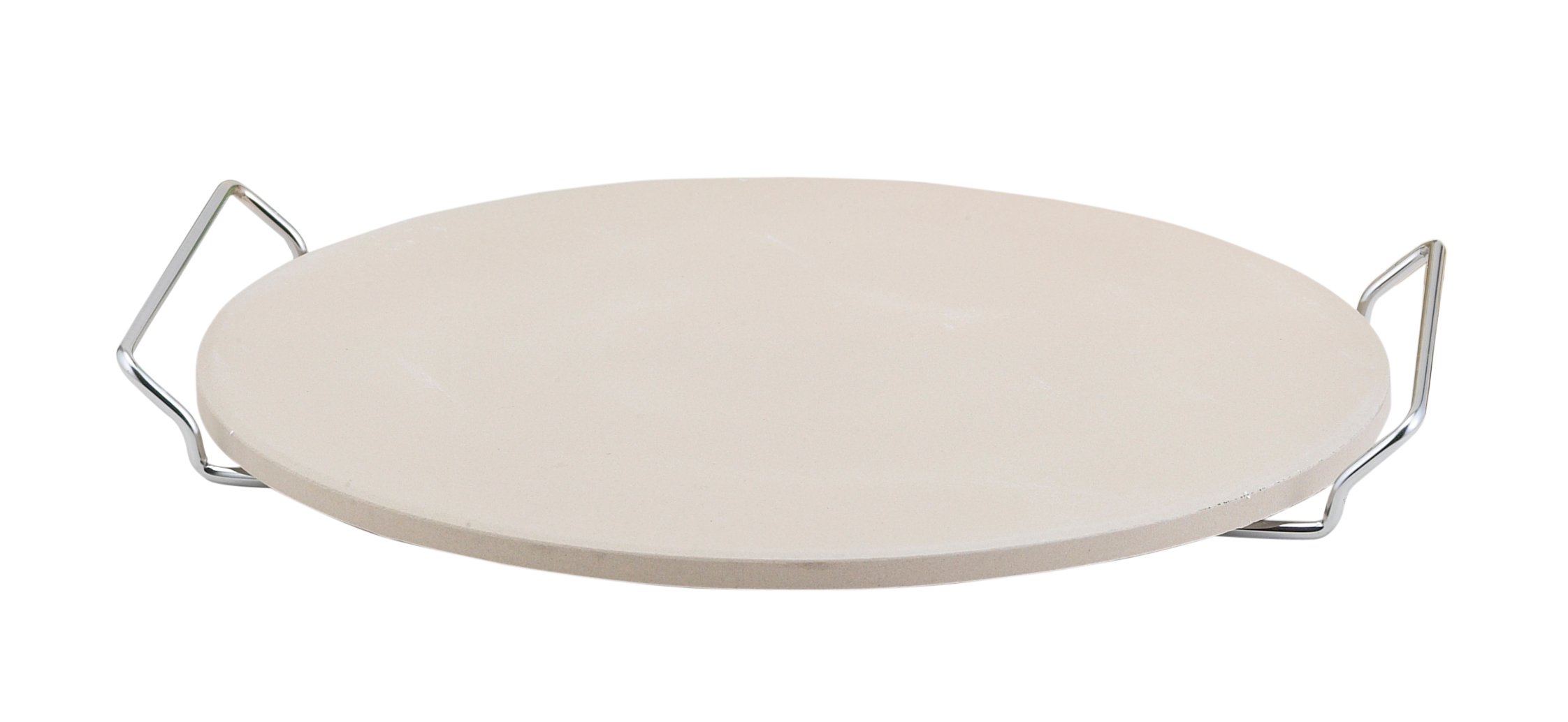 HIC Classic Crispy Crust Baking and Pizza Stone, with Chrome Plated Serving Rack, 13 Inches by HIC Harold Import Co.