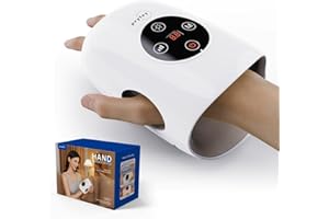 pryfey Hand Massager, 9 Modes 9 Intensities Hand Massage, Cordless Hand Massager for Arthritis and Carpal Tunnel, Gift for Christmas Men Women Parents Relaxation at Office,White