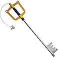 34" Fantasy Metal Gamer Key Sword Collectible with Black Wrapped-Handle & Chain
