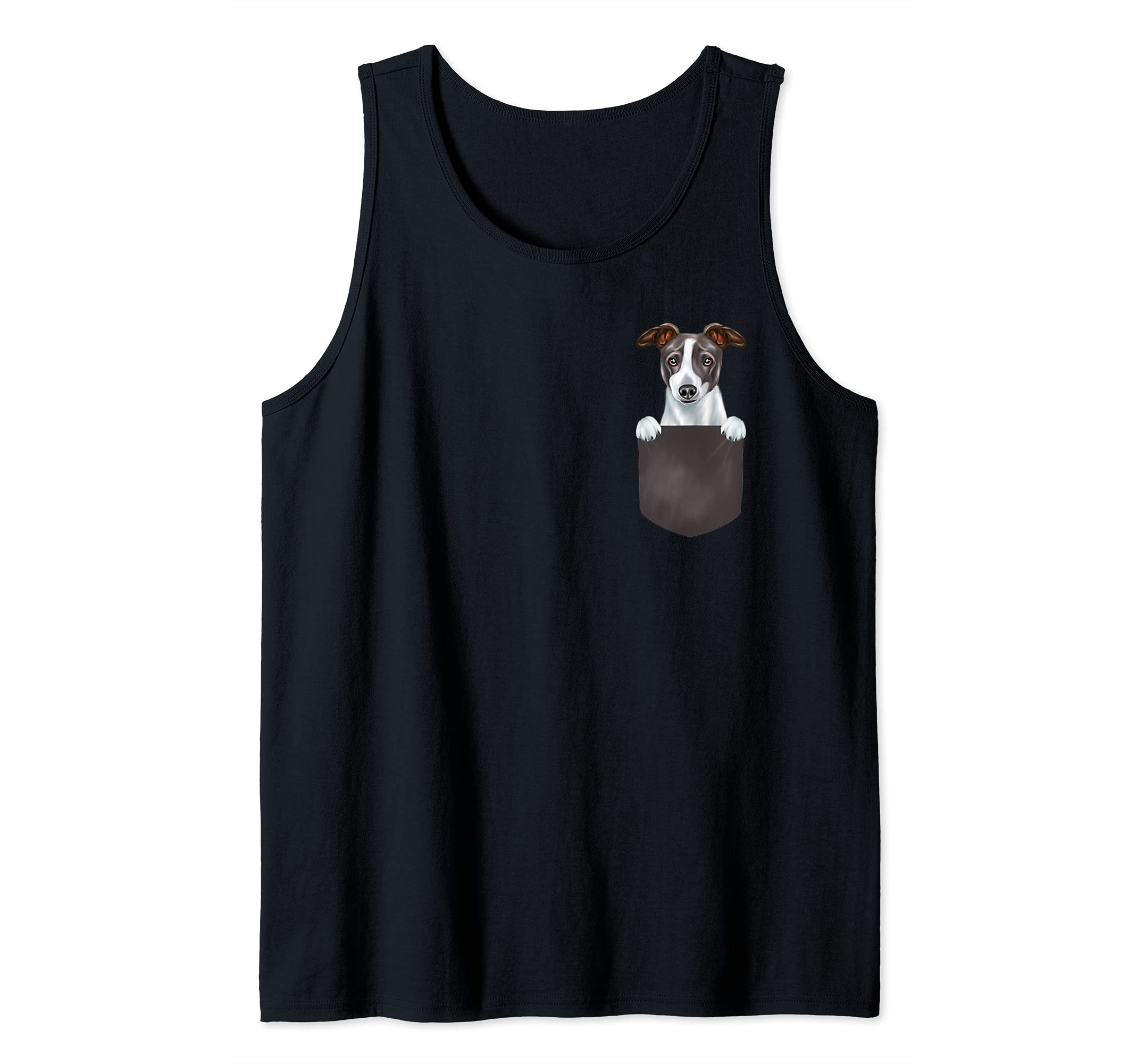 Dog In Pocket Funny Dog Lover Italian Greyhound Tank Top