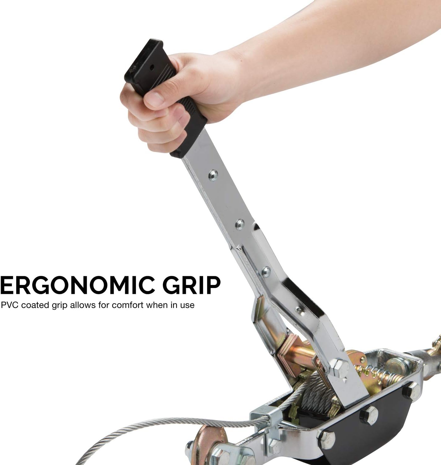 Neiko 02256A Power Cable Puller, Dual Gears | 5-Ton Pulling Capacity,Clear: Home Improvement