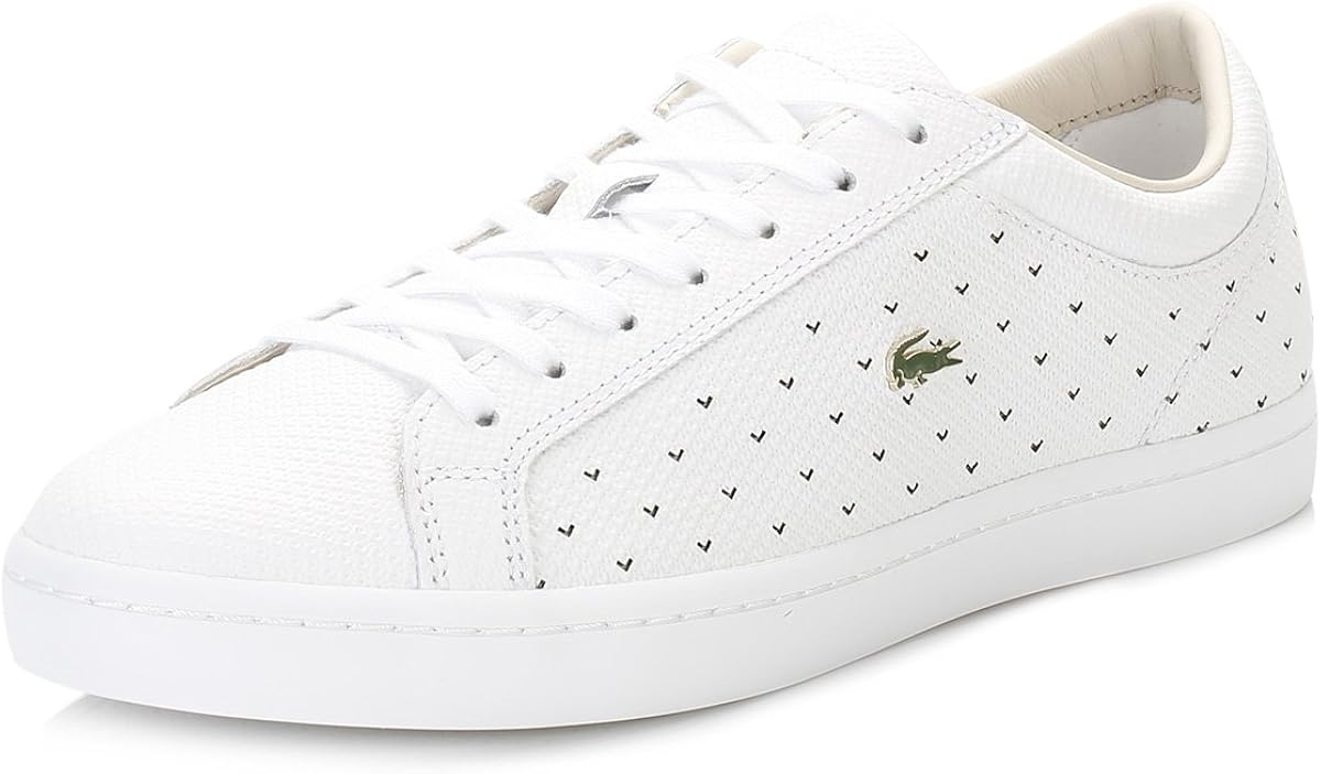 lacoste womens white leather trainers